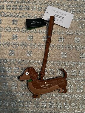 kate spade Brown Dachshund Dog Bag Charm Luggage Tag